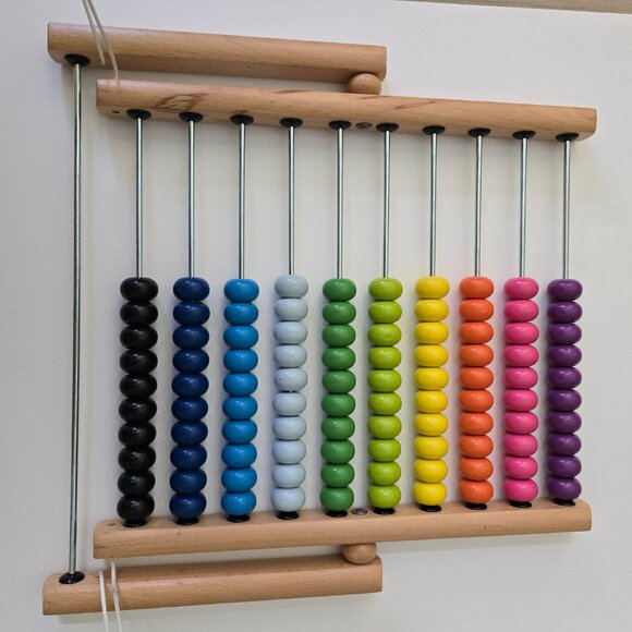 IKEA Mula Wooden Abacus 1990s, Bright rainbow, Fold-Up, Math Elementary Counting - Picture 6 of 14